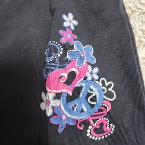 Peace And Love SweatPants Hippi Flowers